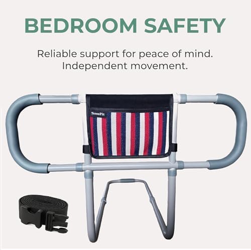 Adjustable Bed Cane Bed Rails for Seniors; Adults Bed Rail Assist Aid; Bed Safety & Assisting Rails;Grab Bar for Getting Out of Bed; Handicap Pull Up Assist for Beside; Load 350lbs