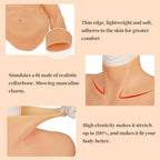 SUAISKR Silicone Muscle Suit with Arms Realistic Male Chest Abs Suit Fake Muscle Costume for Cosplay Halloween