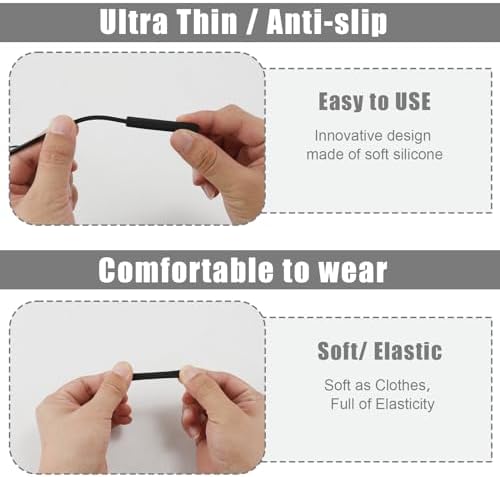 4pcs Eye Glasses Ear Cushion for Glasses Grip Anti-Slip Elastic Comfort Temple Sleeves Eyewear Retainer Tip