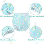 Littleforbig Washable Reusable Waterproof Adult Plastic Pants Pull Up Diaper Cover - Full Print Baby Parade S