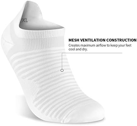 Compression Running Ankle Socks (6 Pairs) for Men & Women, Running Socks With Arch Support