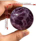AierCrystal Natural Stone Crystal Sphere Feng Shui Home Decoration Ball Positive Energy Scrying Orb for Meditation Tool for Spiritual Space Purification Globe(Diameter4-5cm Amethyst Sphere)