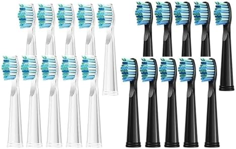 Replacement Brush Heads Compatible for Seago SG-575/507B/508/551/958/908/909/917/610/659/719/910/548/2303 Electric Toothbrush, Soft Bristles(10 White Care(Soft))