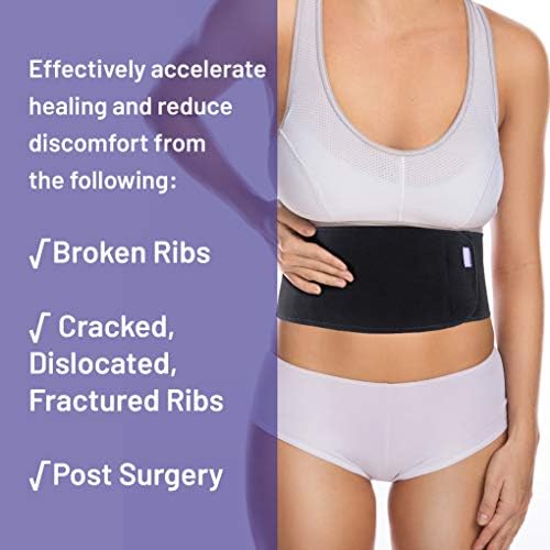 Everyday Medical Broken Rib Brace for Men and Women - Bamboo Charcoal Rib Support Compression Brace - accelerates The Healing of Cracked, Dislocated, Fractured and Post-Surgery Ribs - Plus Size/XXL