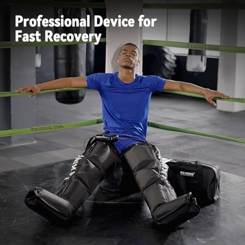 FIT KING Air Compression Recovery System,Dynamic Pressure for Circulation Improvement and Fast Recovery,Sequential Massage Boots for Athletes (Medium)