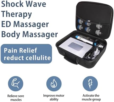 Extracorporeal Shockwave Therapy Machine for Deep Tissue Pain Relief Shock Wave Device with 7 Massage Heads for Plantar Fasciitis,Sports Injuries Non-Invasive Focused Shockwave Machine