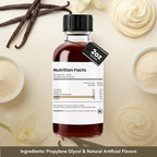Dolce Flav Natural Water-Soluble Flavor Extracts – Sugar-Free, Kosher, Allergen-Free Concentrated Flavorings for Baking, Desserts, Beverages & More, Vanilla Extract, 2 oz