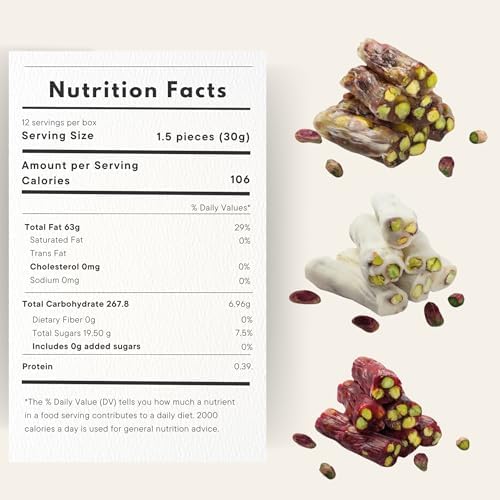Çarşıbaşı Handmade Turkish Delight Mix – Turkish Delights Candy Sticks Pistachio Filled – Premium Gourmet Sweet Gift Box 12.3 oz (350g) | Authentic Turkish Dessert for Eid, Christmas, and Special Occasions