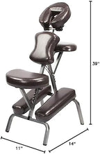 Master Massage Bedford Massage Chair Full Body Portable- Lightweight Chair with Carrying Case-Tattoo Chair Height Adjustable Folding Chair Face Cradle Salon Chair SPA (Coffee)