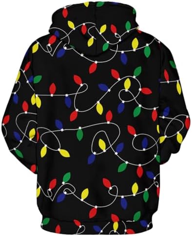 Ainuno Unisex Christmas Hoodie for Men Couples Funny Holiday Hooded Sweatshirt