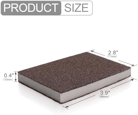 Krisler Carborundum Sponge Nano Emery Sponges Caspian Stone Pot Clean Brush Rust Eraser Grit Scouring Pads Pot Cleaning Pads with Carborundum Washing Kitchen Cleaner Tool 8pc