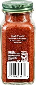 Simply Organic Smoked Paprika, 2.72 Ounce, Warm, Mildly Tangy, Hint of Sweetness, Kosher, No ETO, Non GMO (Pack of 3)