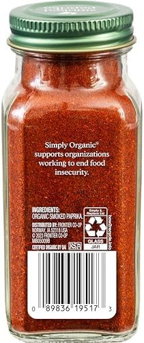 Simply Organic Smoked Paprika, 2.72 Ounce, Warm, Mildly Tangy, Hint of Sweetness, Kosher, No ETO, Non GMO (Pack of 3)