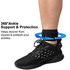 Achilles Tendonitis Brace Adjustable Achilles Strap for Men & Women Breathable Ankle Brace for Achilles Pain, Running, Cycling, Hiking, Sports,One Size, Black, 1pcs