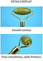 Stone Facial Massage Roller and Gua Sha Set Body Meridian Redness Skin Care Self Care for Men Women Massager for Face Eyes Neck Relieve Fine Lines and Wrinkles Quartz Home Massage 2-Sets Angle Green 4