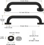 Matte Black Shower Grab Bar 12 Inch-1" Diameter, iMomwee Stainless Steel Small Safety Bars Bathroom Balance Support Bar, Assist Handle Wall Handrail Mobility Aids for Handicap Elderly Senior Disabled