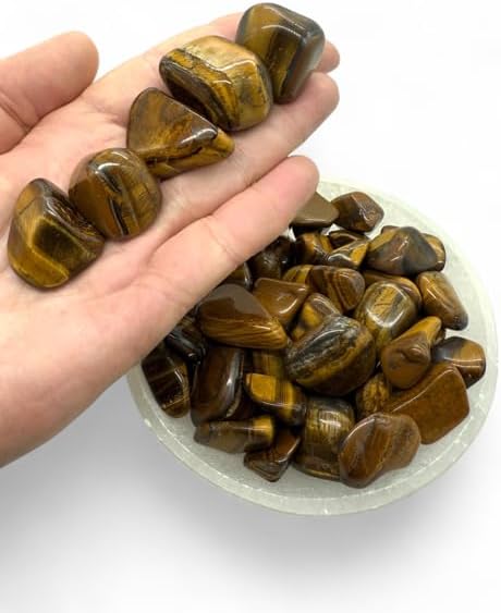 Gold Tiger Eye Tumbled - Healing Stone - Chakra Reiki Energy Healing 20-25mm