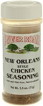 River Road New Orleans Style Chicken Seasoning, 2.5 Ounce Shaker (Salt-Free, No MSG Blend - Seasons 5 Pounds of Bone-In Chicken)