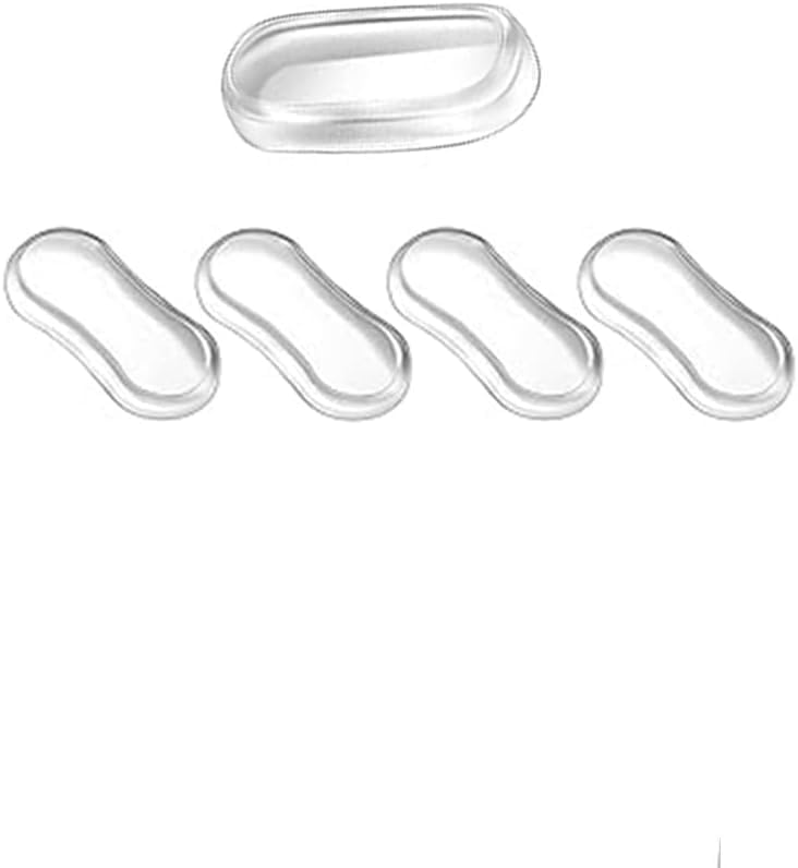 5 Pcs Transparent Toilet Seat Bumper Set, Silicone Strong Adhesive Toilet Seats Lid Bumpers, Toilet Seat Buffers Toilet Lid Rubber Pads for, Home, Hotel and Hospital Toilets, Adhesive Lid Buffers
