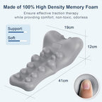 Neck and Shoulder Relaxer with Upper Back Massage Point, Cervical Traction Device Neck Stretcher for TMJ Pain Relief and Cervical Spine Alignment Chiropractic Pillow (Light Gray)