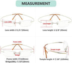 Eyekepper Titanium Rimless Reading Glasses Readers Men Gold
