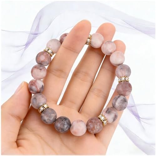 Healing Beaded Bracelet for Women - Rose Quartz & Chakra Crystal Anxiety Stress Relief Bead Bracelets, Calming Stretch Yoga Meditation Daily Wear Healing Stones Bracelet, Stress Relief Gift for Her