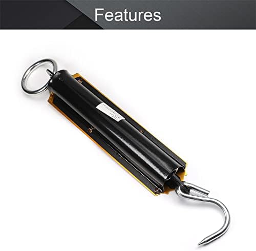 Utoolmart Spring Balance Hanging Hook Handheld Metal Weighing Force Scale Kilo & LBS 50KG