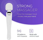 Yarosi Cordless Curve Therapeutic Device - 8 Powerful Speeds and 20 Patterns - for Muscle Aches and Sports Recovery - Rechargeable - Travel Friendly - White