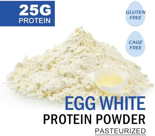 Talcufon Egg White Protein Powder 8 Oz Pasteurized No Additives, High Protein, Gluten-Free Ideal for Baking and Cooking, Unflavored 227G