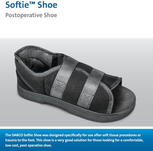 Darco International Softie Surgical Shoe – Women’s Medium (US 6.5–8) – Lightweight Post-Operative Support – Part # STW2B