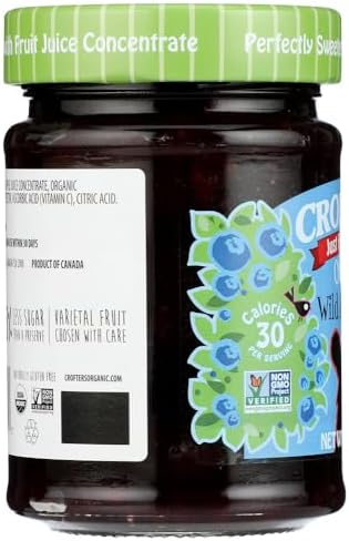 Crofter's Just Fruit Spread - Organic Blueberry 10 oz Jar