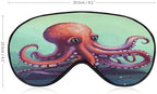 Cute Octopus Sleep Mask for Women Men Breathable Eye Mask with Adjustable Strap Sleeping Mask Comfortable Light Travel Blindfold Soft Sleep Eye Mask Sleep Shade Cover