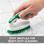 LIBMAN Small Scrub Brush - Heavy Duty Scrub Brush with Strong Stiff Bristles - 3 Pk Durable Cleaning Brushes for Cleaning Bathroom, Kitchen, Floor, Shower, Sink, Tub, Carpet - PET Bristles