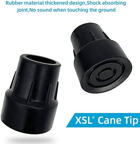 Replacement Cane Tips, Black, 1 inch