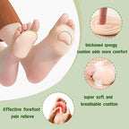 EACOZY Metatarsal Pads Invisible Socks, Soft Foot Pads for Women and Men, Reusable Ball of Foot Cushions for Runners, Prevent Pain and Discomfort