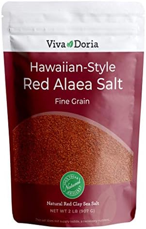Viva Doria Hawaiian Red Alaea Sea Salt, Fine Grain, 2 lb (907 g)