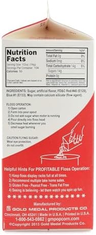 Flossugar Jolly Berry Artificially Flavored Strawberry Cotton Candy Sugar, Pre-Mixed & Ready to Use, Makes 60–70 Cones, 3.25 lb