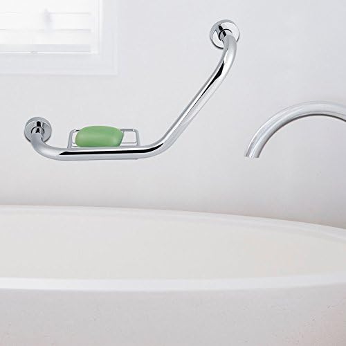 Stainless Steel Bathtub Grab Bar, Tub Shower Handle 19 Inch Grab Bars for Bathtubs and Showers with Soap Dish Steady Handle for Balance