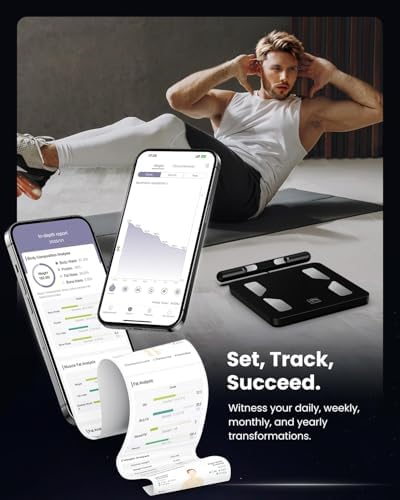 FITINDEX Smart Scale for Body Weight, Body Pod Scale [2026 Upgraded], 8-Electrode Body Composition Scale with BMI, Body Fat, Muscle Mass, Digital Bathroom Scale with Larger Platform, Bluetooth