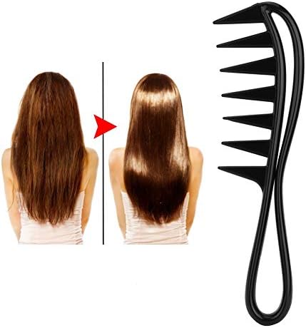 Wide Tooth Shark Comb, 2Pcs Salon Wide Teeth Comb Large Teeth Comb Comb Plastic Curly Hair Massage Hairdressing Combs for Hair Styling Tool