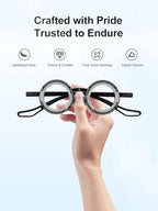 High-Precision Universal Optical Trial Lens Frame, 13 Fixed PD Options (48-72mm) for Accurate Fit, 4-Slot Trial Lens Frame with Extra Nose Pads, Ideal for Optometrists Efficient Eye Exams(TF-H-48)