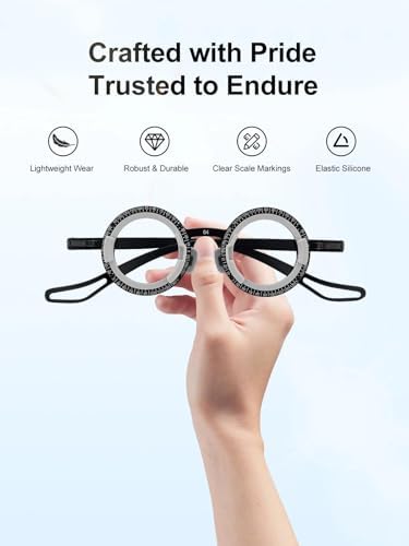 High-Precision Universal Optical Trial Lens Frame, 13 Fixed PD Options (48-72mm) for Accurate Fit, 4-Slot Trial Lens Frame with Extra Nose Pads, Ideal for Optometrists Efficient Eye Exams(TF-H-48)