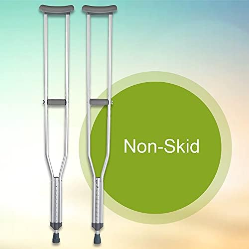 McKesson Aluminum Frame Push Button Underarm Crutches for Tall Adults, 350 lb Limit, 1 Pair