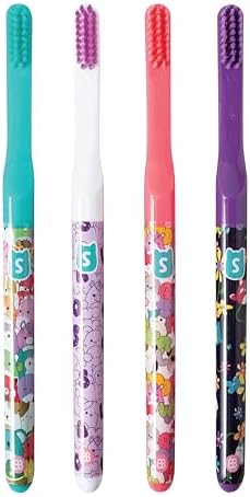 Brush Buddies Squishmallows Assorted Manual Toothbrushes, Soft Toothbrushes, Toothbrushes for Kids and Adults, 4PK