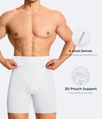 TAILONG Mens Shapewear Tummy Control Underwear Compression Shorts Slimming Body Shaper Leg Boxer Briefs