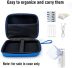 Protective Carrying Case for Portable Nebulizer, Travel Medical Bag with Hard Shell for Inhaler Spacer, Masks, Asthma Accessories Emergency Medicine Storage Bag for Kids and Adults (Blue)