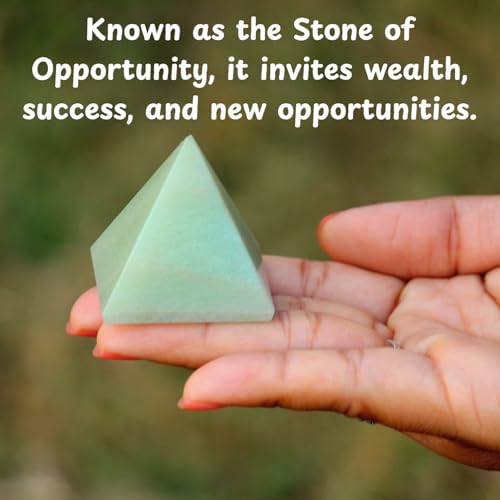 Jet Green Aventurine Gemstone Pyramid | Natural Crystal Energy Pyramid for Positivity, Growth & Harmony | Approx 1.25–1.75 Inch