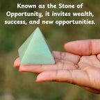 Jet Green Aventurine Gemstone Pyramid | Natural Crystal Energy Pyramid for Positivity, Growth & Harmony | Approx 1.25–1.75 Inch