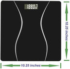 Scale for Body Weight, Digital Bathroom Scale, Weight Scales for People,Body Scale,Black,Max:400LB/180KG,2 Weighing Units: LB/KG