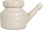 350Ml Ceramic Neti Pot Nose Cleaning Pot Leakproof Spout Pot for Nasal Rinsing Nose Washing Men Women,Grey